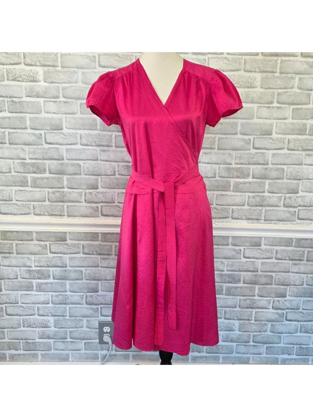 Calypso Christiane Celle Light Silk Resort Wrap Dress Tropical Magenta S